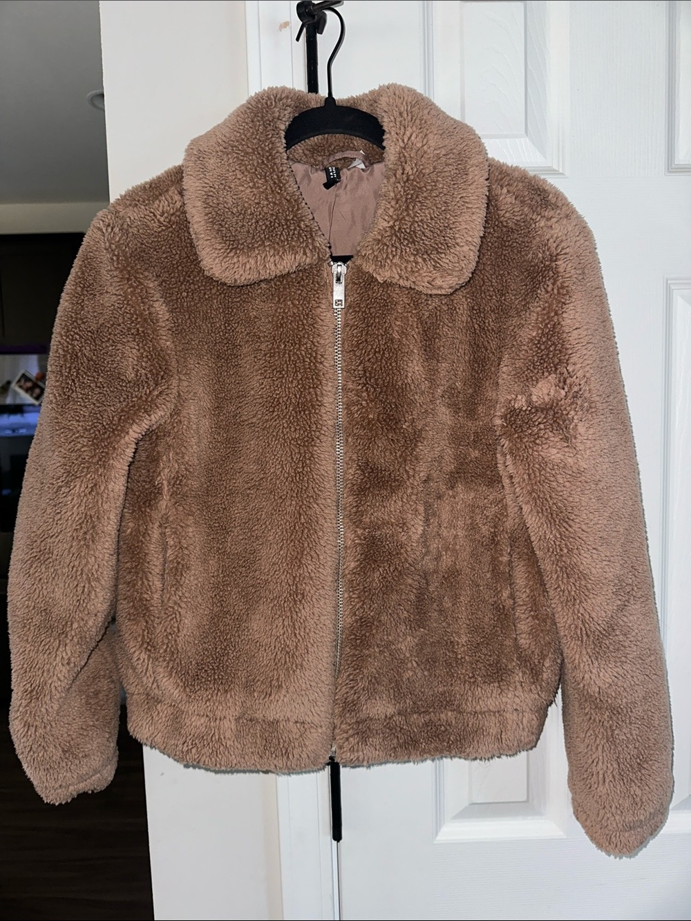 Divided Plush Teddy Zip-Up Jacket - Brown
